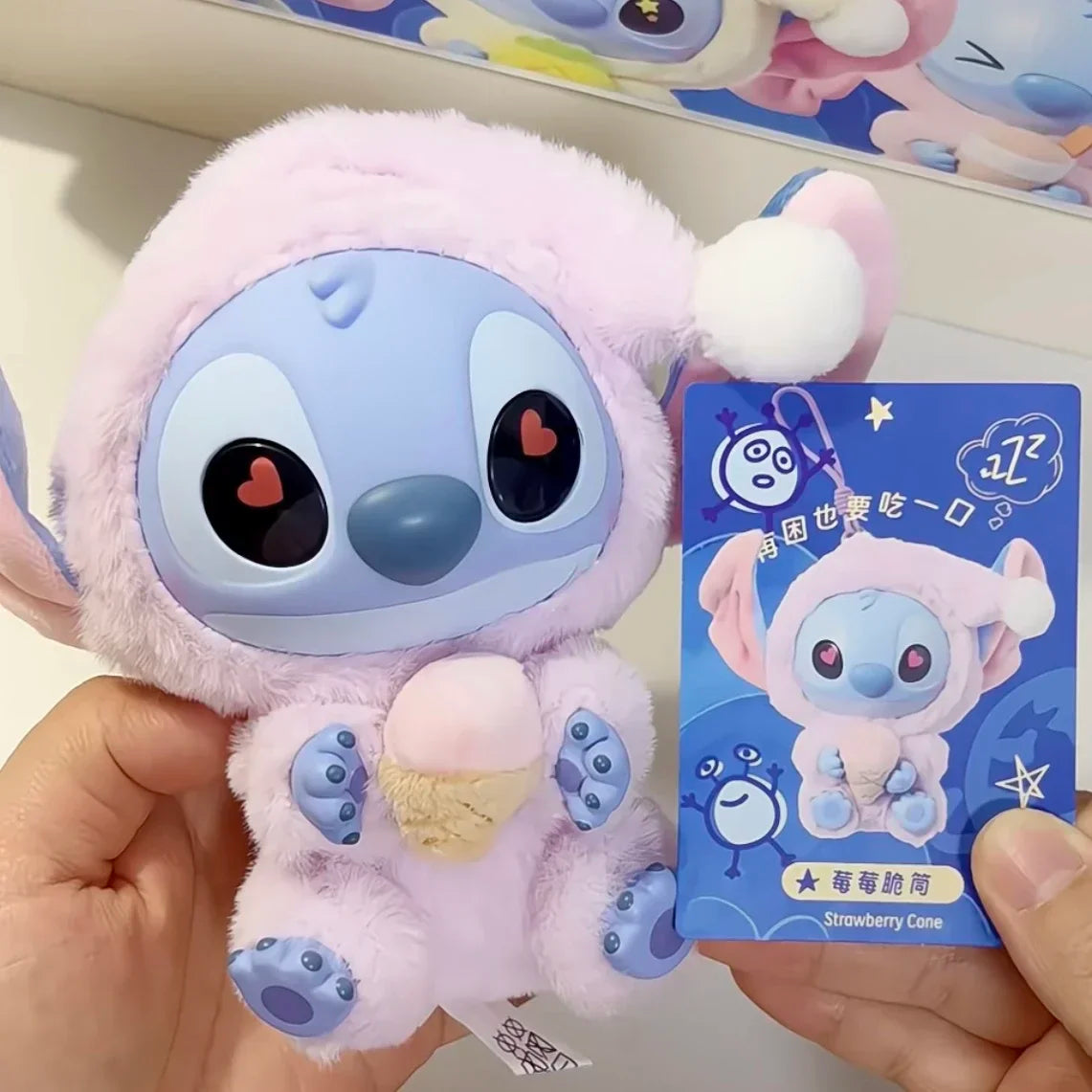 New Stitch Eat Some Thing Before Sleep Series Vinyl Blind Box Bag plush Pendant Cute Doll Mystery Box Toy Adult Gift