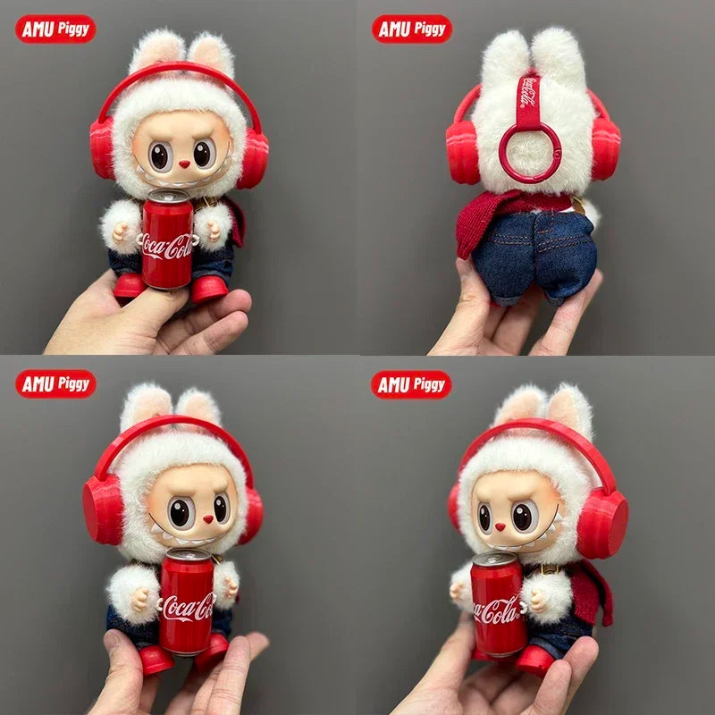 17CM Clothes Doll DIY Accessories Pull Cloth Cola Happiness Factor Labubu Clothes Set Doll Outfit Have Shoes