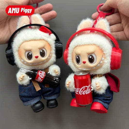 17CM Clothes Doll DIY Accessories Pull Cloth Cola Happiness Factor Labubu Clothes Set Doll Outfit Have Shoes